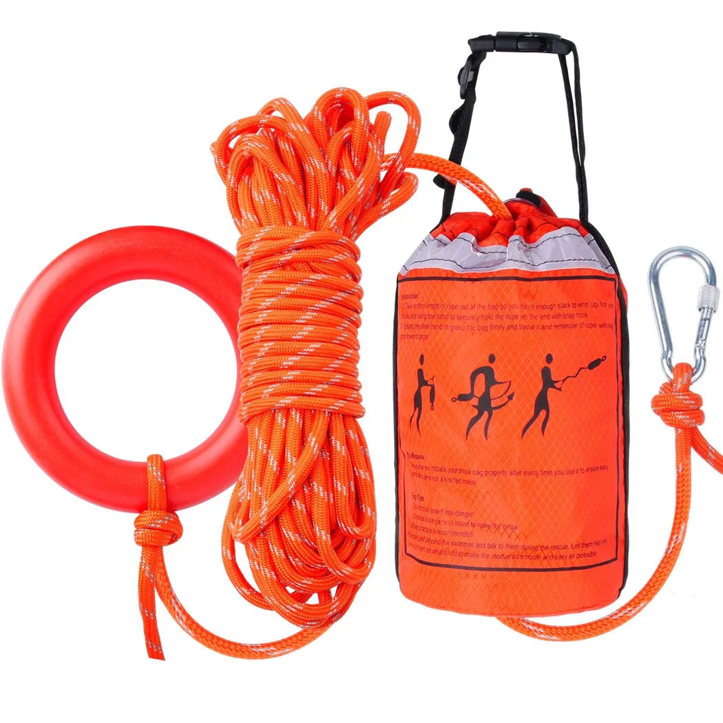 Device Safety and Feet Aid for Boat 70 Water Equipment Rope, Throw Bag Kayaking Rescue First and for Raft of Rafting, with