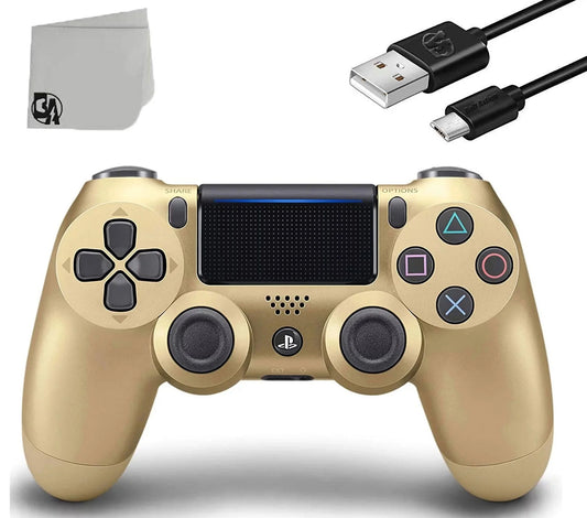 AXTION Like PlayStation DualShock Bundle Gold Controller Cable BOLT New 4 Charging Wireless with