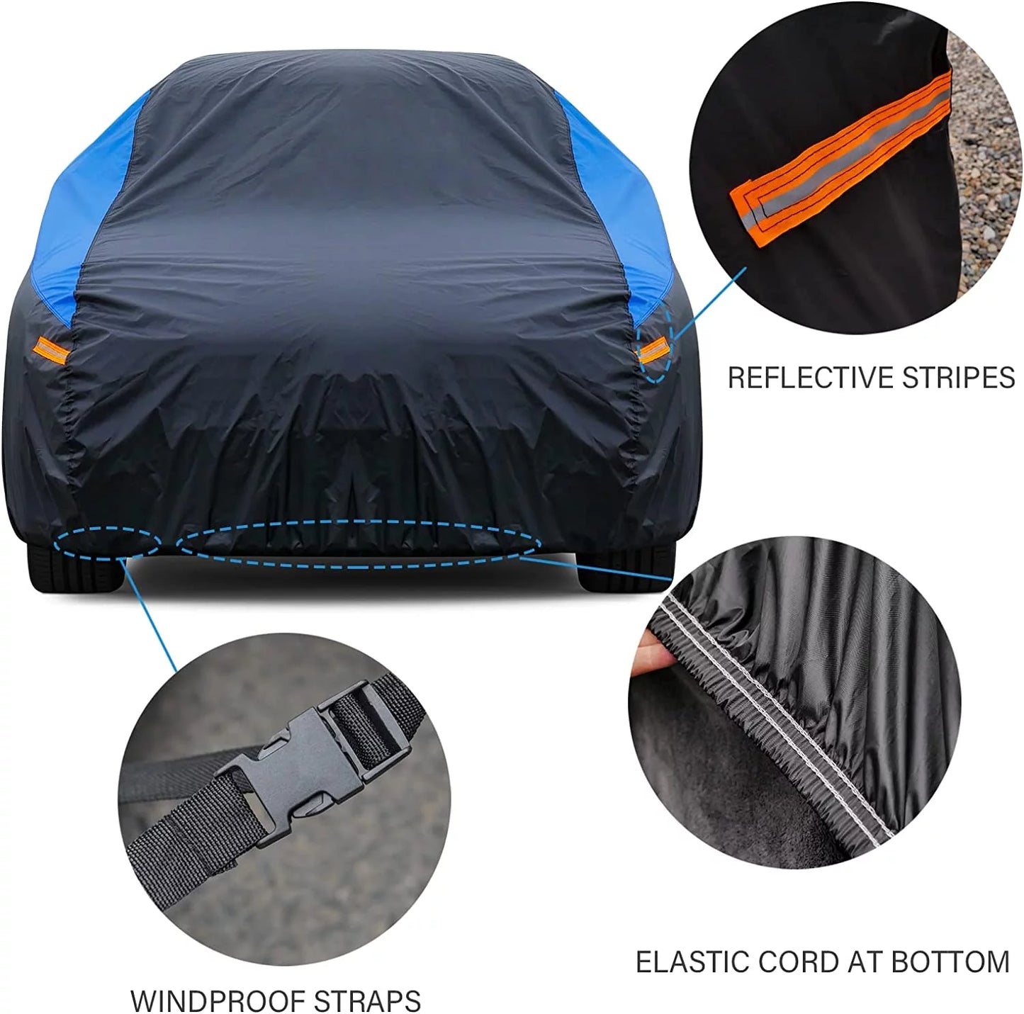 1 up Waterproof Car Weather Cover , inch, Blue SUV Size All FitSUV-Length to 181