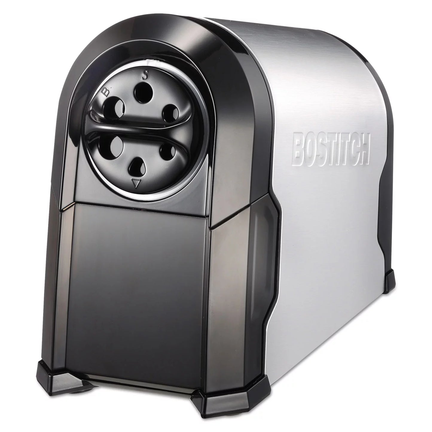 Black/silver X 6.13" Ac-powered, 10.63" 9", Electric Super Glow Pencil Pro Stanley Sharpener, X Bostitch Commercial