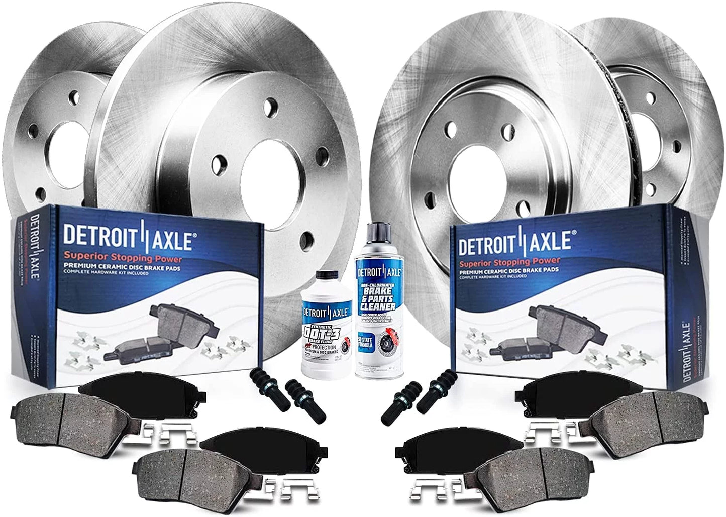 Axle 2013 Rear Hyundai 2015 Brake and Detroit Brakes Rotors - for Front Kit Disc Pads 2012 Brakes 2011 Replacement, & Kia Brake 2014 Sonata Ceramic Rotors and Optima