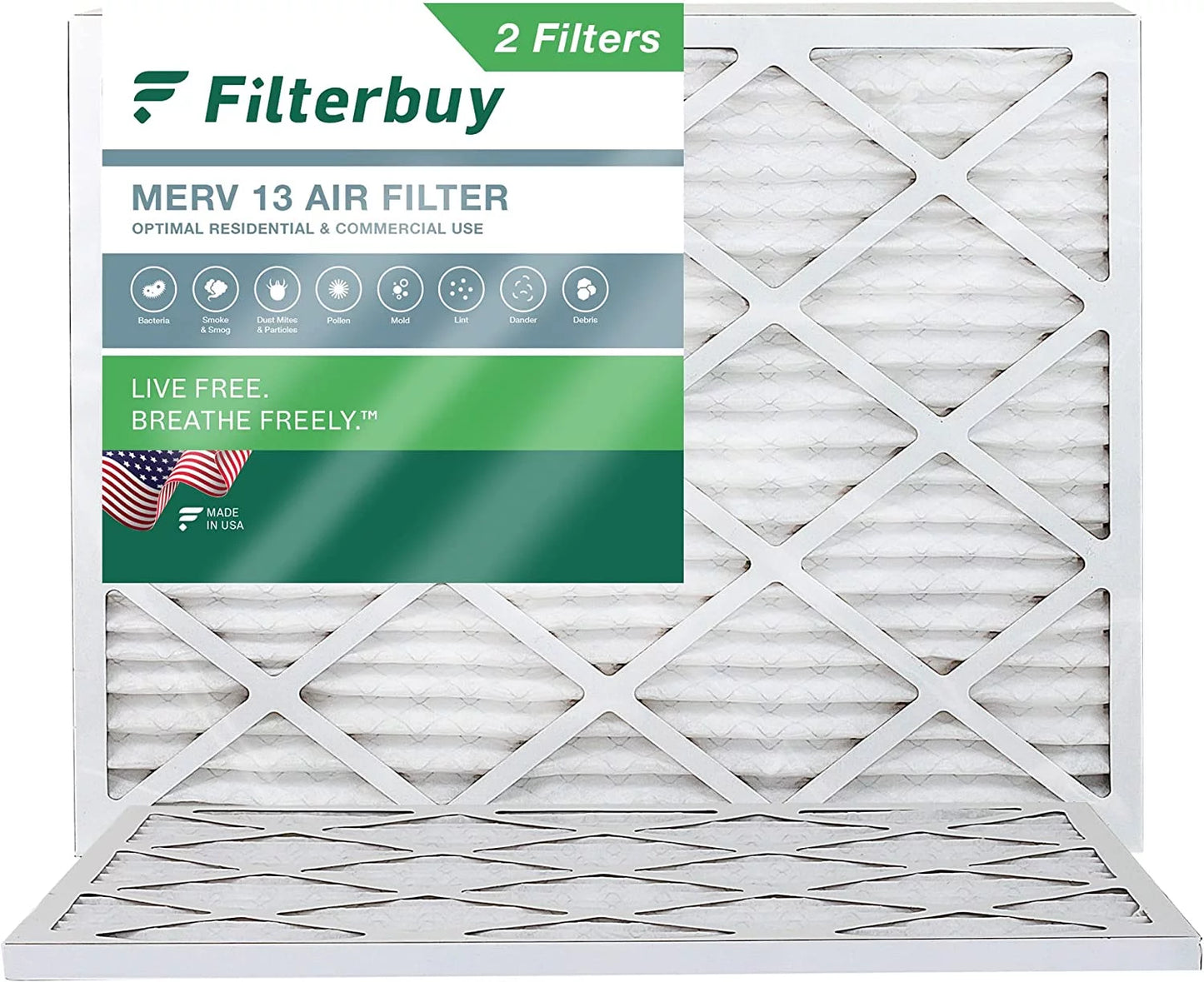 13 Pleated AC Furnace MERV (2-Pack) HVAC Filters 16x21x1 Filterbuy Air