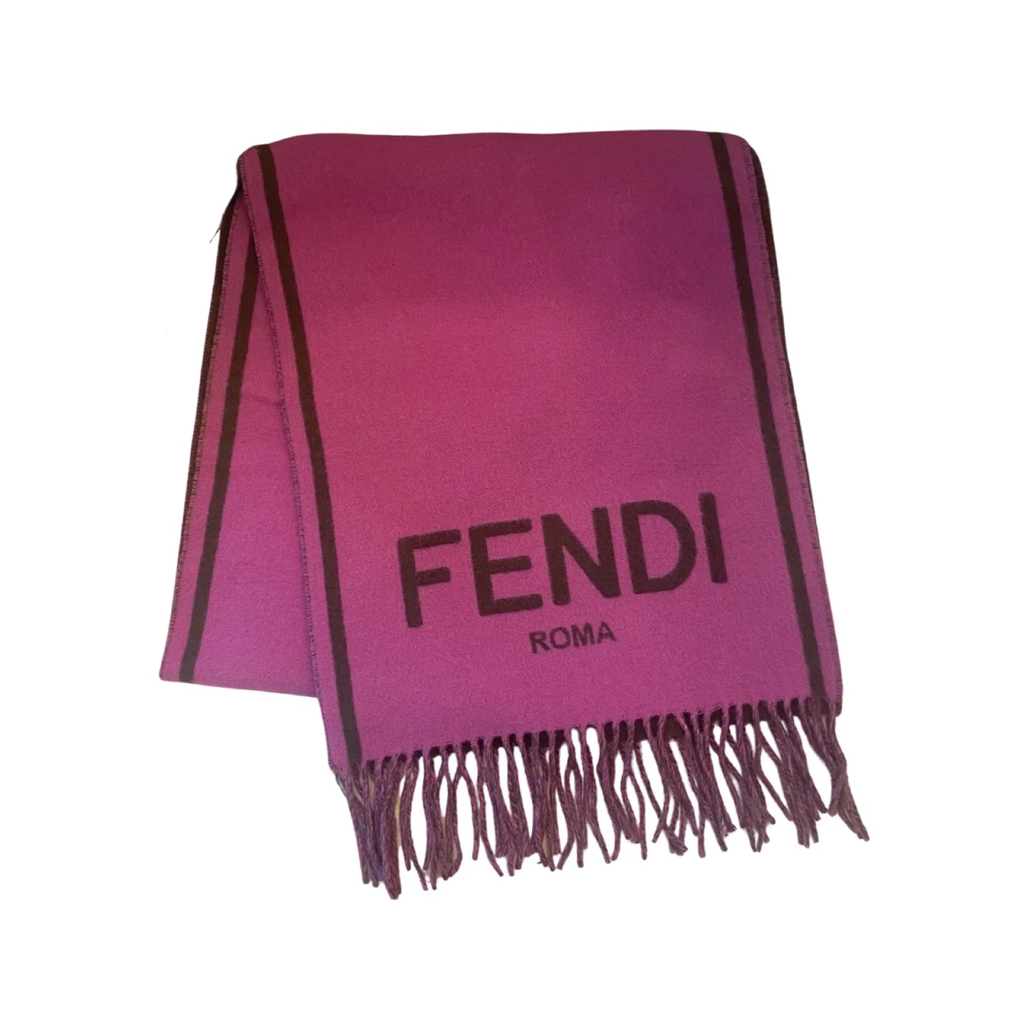 Scarf Roma Logo Cashmere Purple FXT322 Grey Fendi