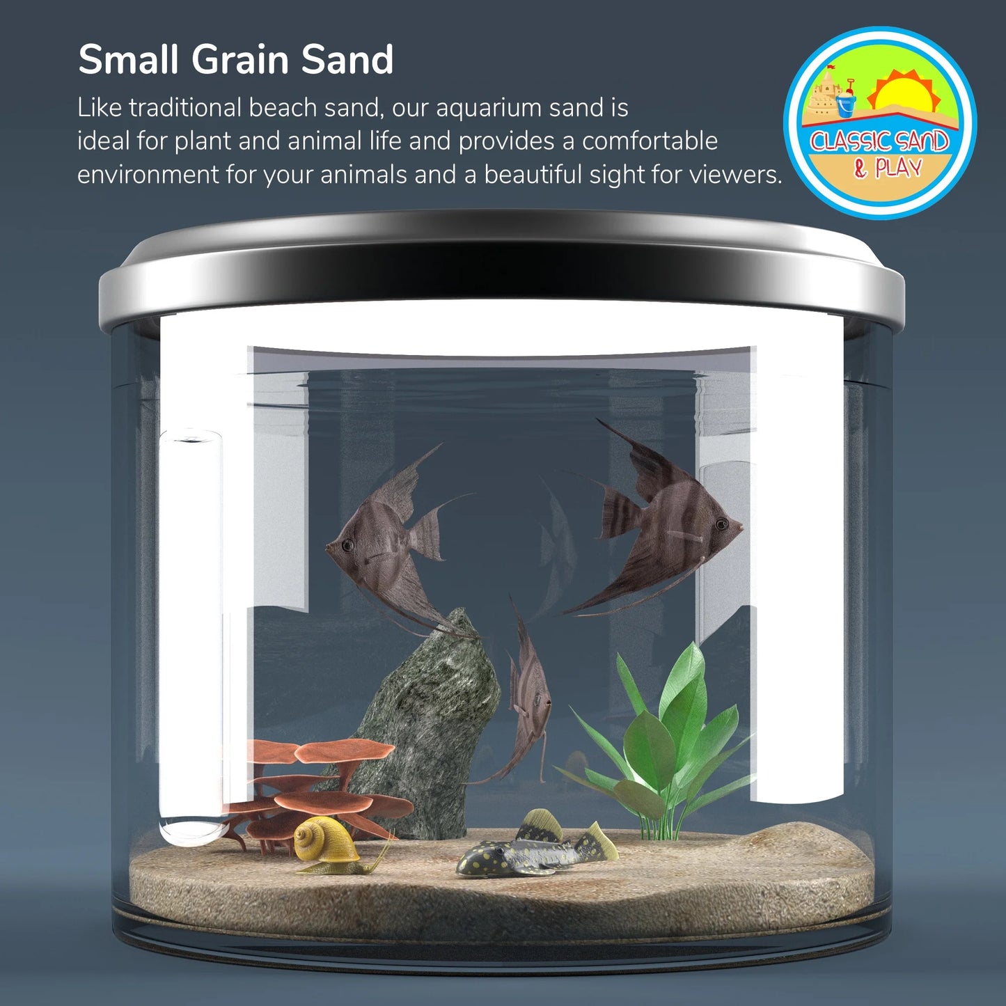 Sand Yellow for CLASSIC lb. Tanks, Natural SAND & Saltwater 40 and Freshwater Aquarium PLAY