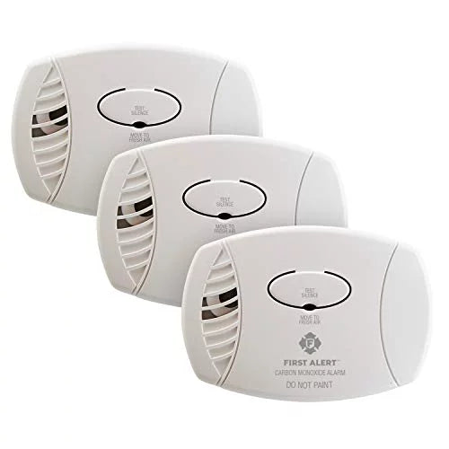 ALERT Carbon FIRST CO600 3-Pack, Plug-In Monoxide Detector,