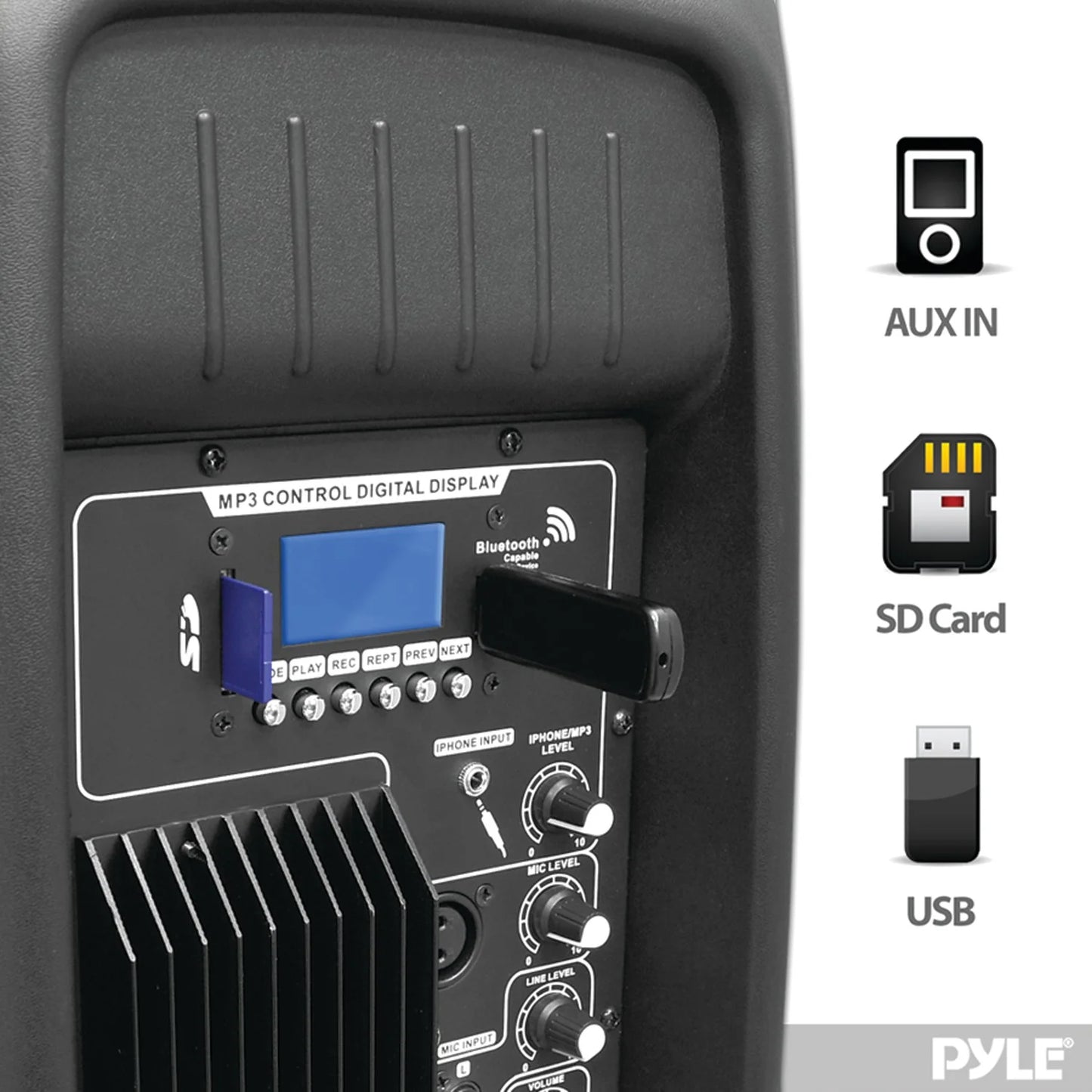 Bluetooth® RMS Speaker PPHP1537UB Pyle Pro Portable System 600W