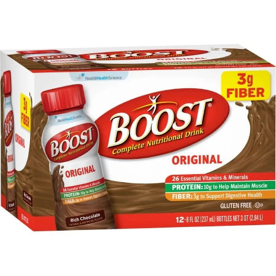 Boost Original 8 Chocolate Case 24 Bottle, Rich of oz.,