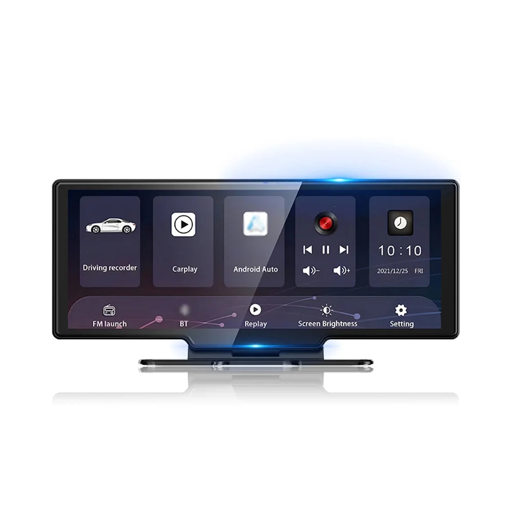 - - Calling Supported Recorder Loop & 4K Built-in G-Sensing, WiFi Parking Driving Rear Touchscreen Auto - Carplay, Front Hands-Free - Dash - Recording, 10.26 Monitor Inch DVR Android Cam