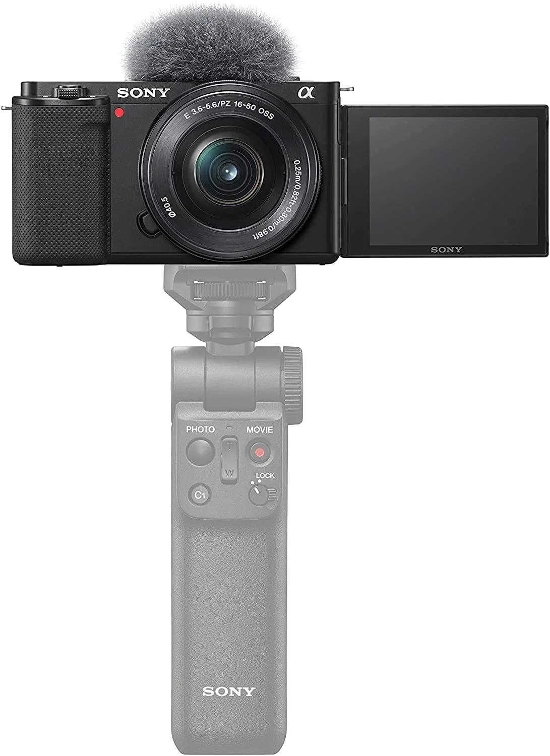 ZV-E10L Mirrorless Sony 0.63", Alpha 1.97", with 24.2 Megapixel Black Camera Lens,