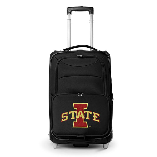 21" Softside Suitcase Black Iowa Rolling Carry-On Cyclones State MOJO