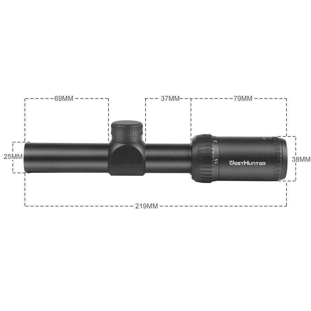 View WestHunter 1.5-5X20 Rings SFP HD-C Compact Sights,11mm Dovetail Clear Hunting Scope