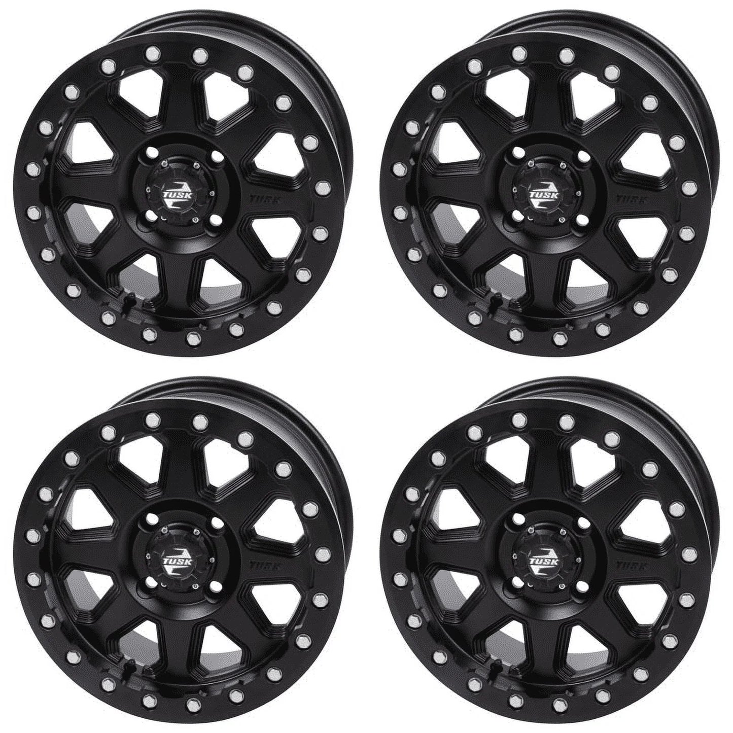 Star 2021-2022 Black Matte Lone For Pro Beadlock Can-Am 4/137 Tusk Wheel 2.0 14X7 Uinta + 5.0 Pack) (4 Hd10 Defender