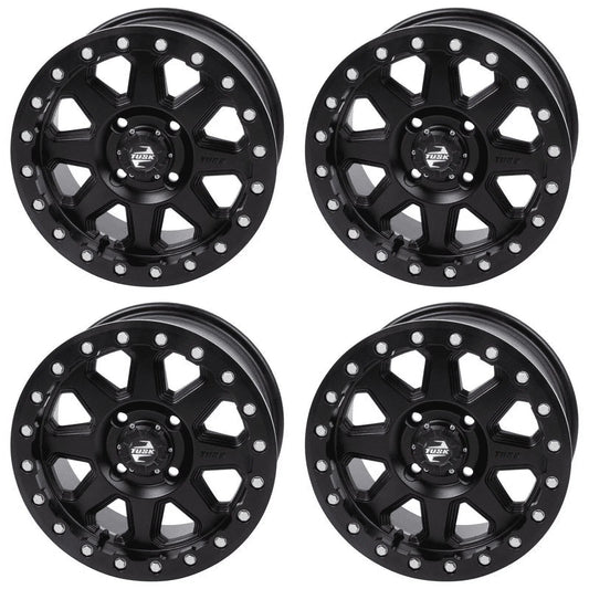 Star 2021-2022 Black Matte Lone For Pro Beadlock Can-Am 4/137 Tusk Wheel 2.0 14X7 Uinta + 5.0 Pack) (4 Hd10 Defender