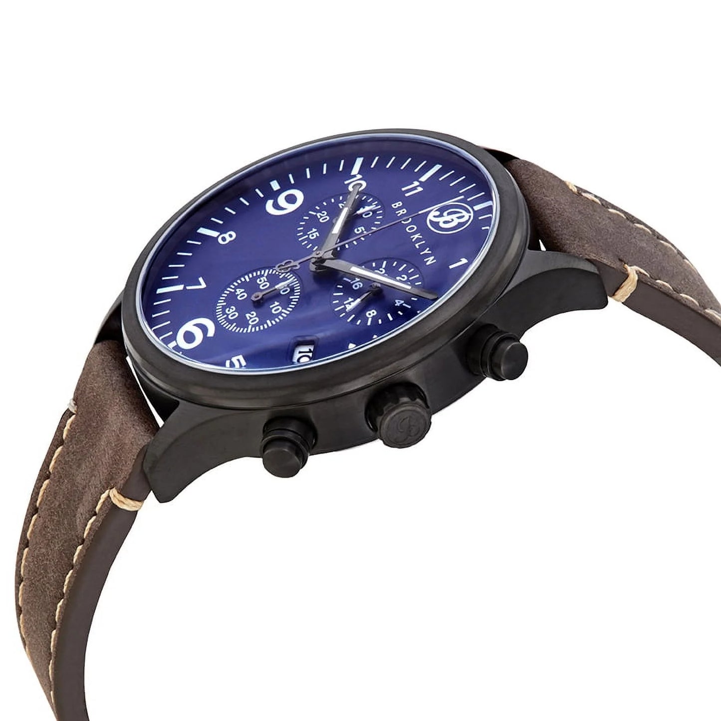 Dial Watch 307-BLU-5 Brownstone II Quartz Bedford Men's Brooklyn Watch Blue Co.