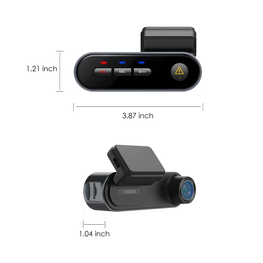 | & GPS With VIOFO Dashcam Mini Wi-Fi HD Quad 2K WM1