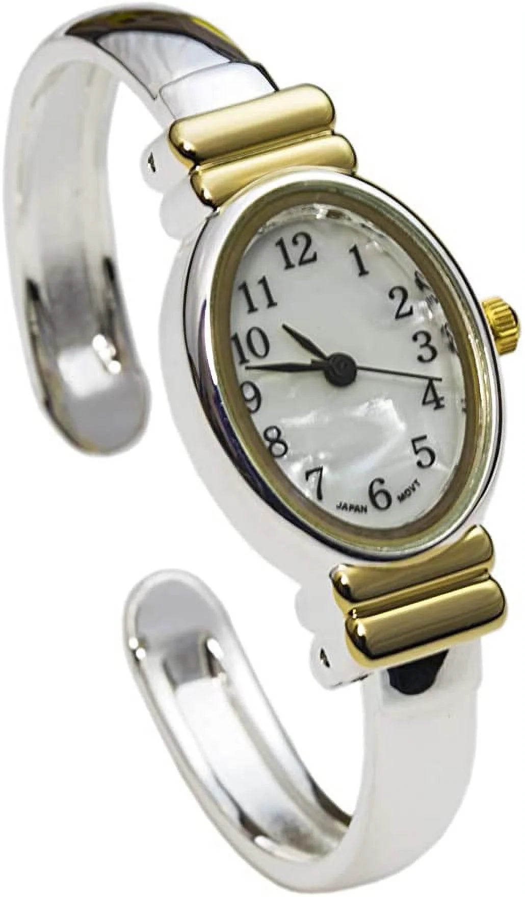 (Two-Tone) Watch Platinum Excellent Women's Watches-Geneva 20mm 8200 Cuff