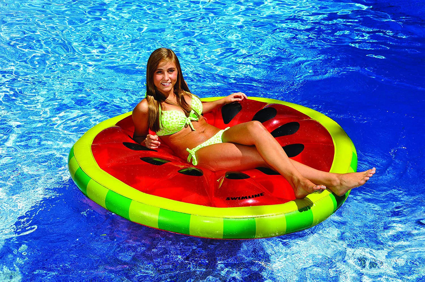 Raft Watermelon Island Inflatable Slice Swimline