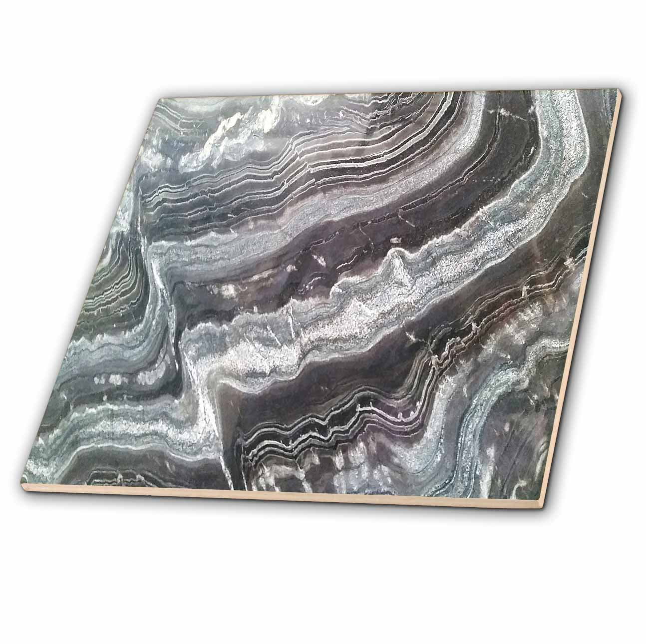 Maroon Gray And Rivers Image Tile, 6-inch Granite Of of - Ceramic 3dRose