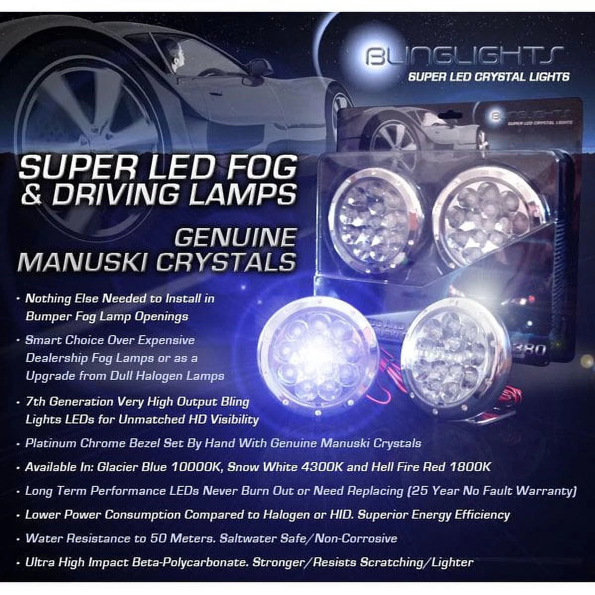 2009 280 SLK280 Fog Lamps Foglamps Kit SLK For Mercedes LED 2006 Lights 2005 2008 R171 Driving 2007