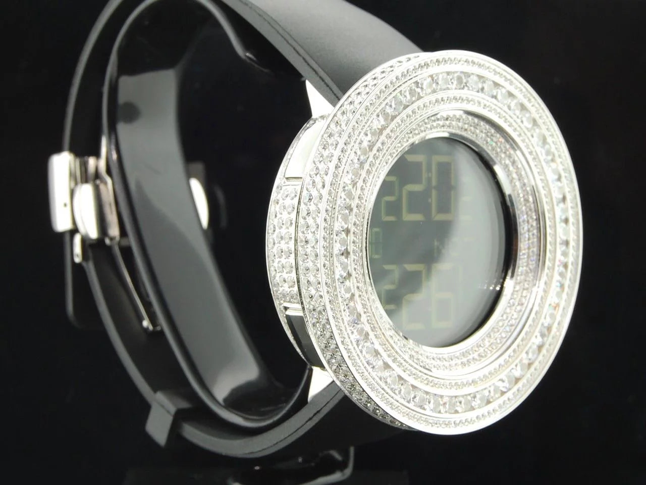 Diamond Simulated 15 White ct Watch Rodeo Techno Joe Custom JoJino Mens Com KC