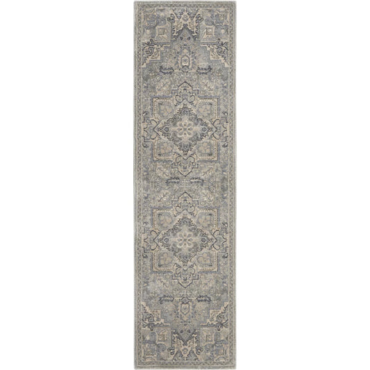 8' Silver Moroccan Area 7'6" Celebration N/A Runner, x 2'2" Runner Runner Rug Persian Nourison Indoor Medallion