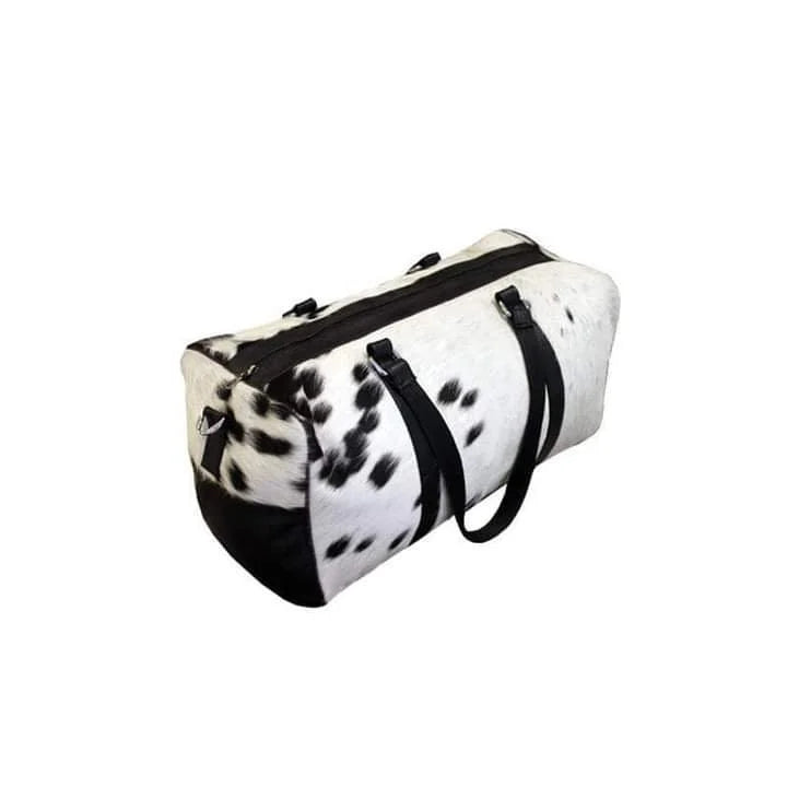 Bag Gym Style Luggage Large & Bag American Travel, Men Sports Bag Cowhide White Black Leather Duffle & Duffle