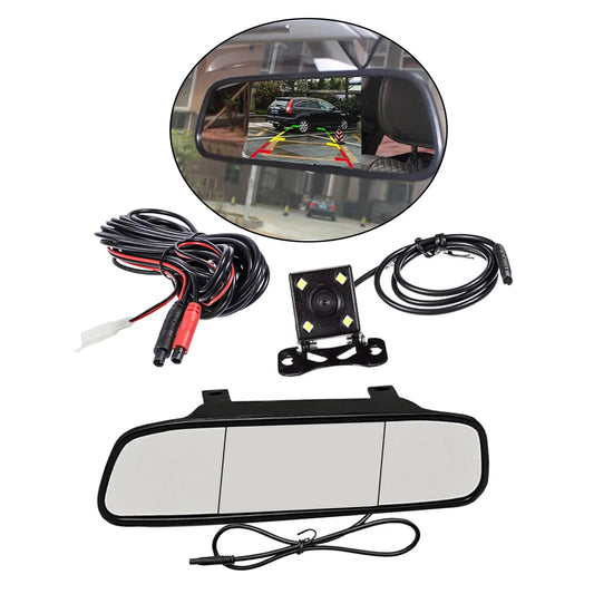 Video with Monitor Car Display Camera Rearview Inch 5 Mirror Reversing Auto