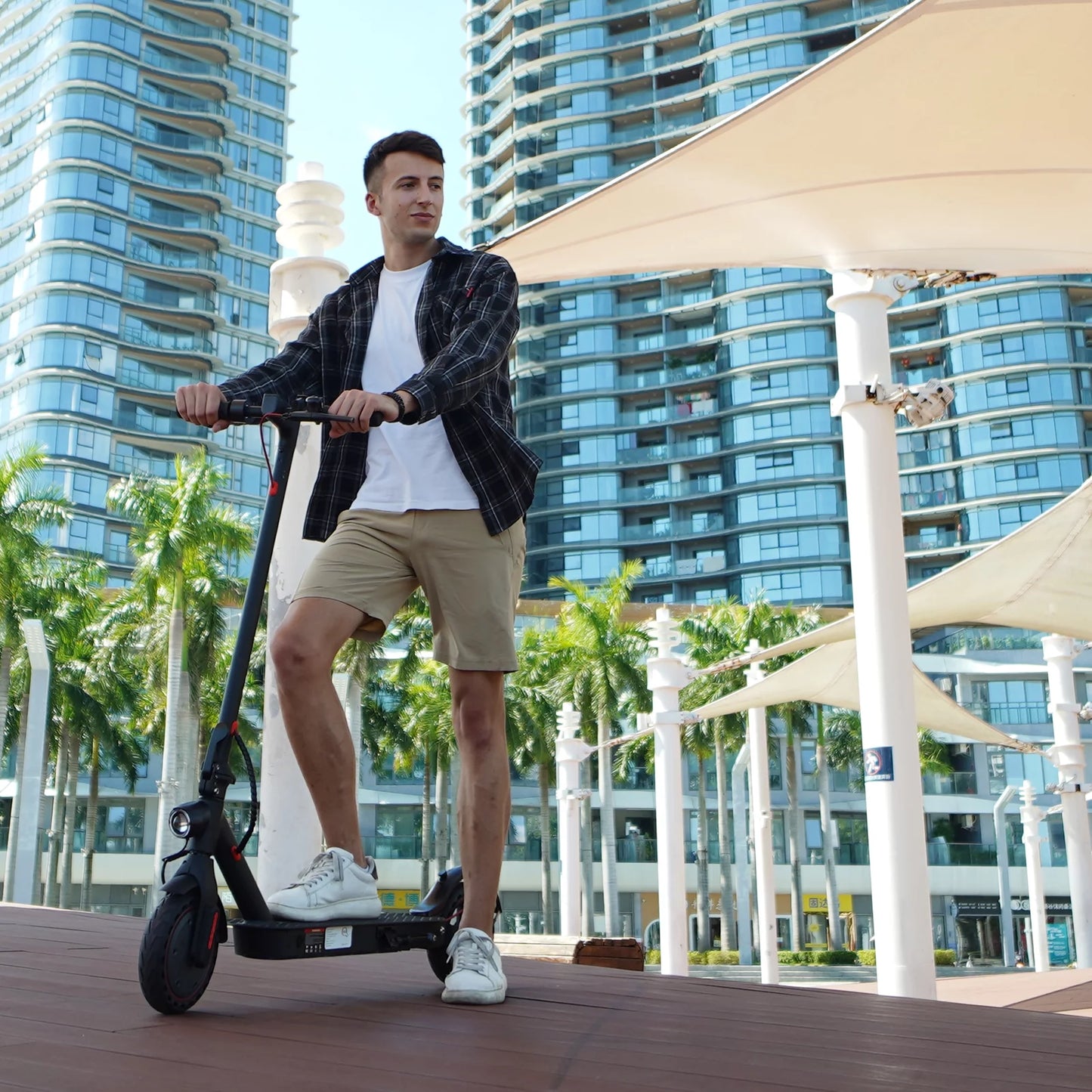 500 Solid System Commuting 18-25 Max with Max In Battery W Portable Foldable Double km, Speed Electric Scooter, iScooter Adults,10 for Miles Motor Tires, Braking and Long-Range 30