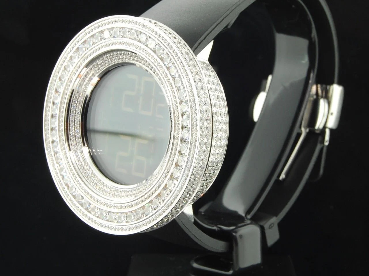 Diamond Simulated 15 White ct Watch Rodeo Techno Joe Custom JoJino Mens Com KC