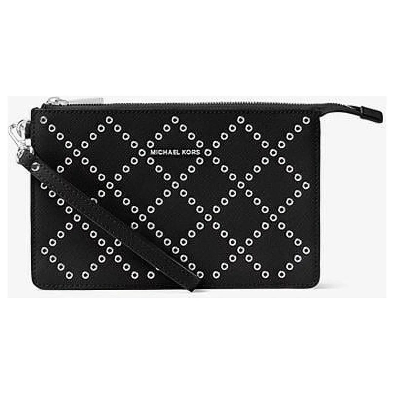 - Black - Grommeted Leather Wristlet Daniela Kors Michael 32F7Gfdu8U-001