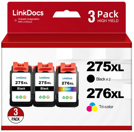 TS3500 Cartridge Color) Black, CL-276 Canon Pack TR4722 PG-275 TR4720 Combo 276XL TS3520 for TR4700 Canon 275XL used 275XL 1 276XL TS3522 PIXMA Ink Printers(2 Replacement with