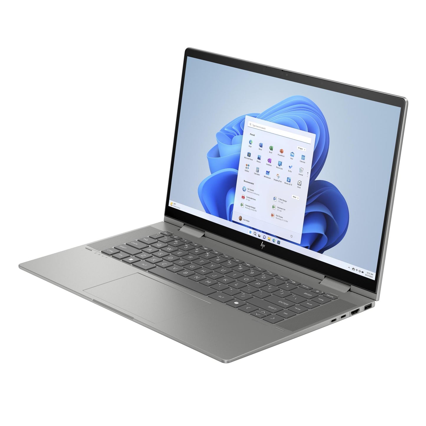 15.6" ENVY Mineral HP Windows silver, 155U, Laptop, 15-FE1057NR 11 SSD, Intel FHD Ultra 9R1M2UA#ABA x360 16GB 7 512GB LPDDR5, Touchscreen Core Home,