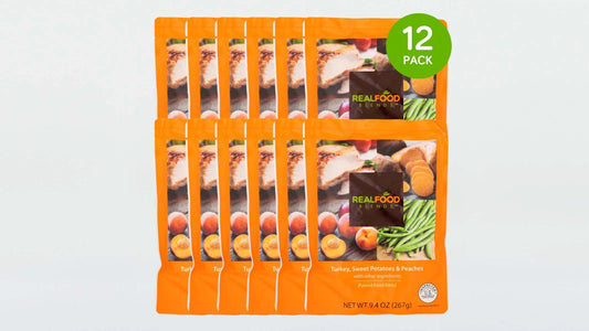 of Fed - 9.4 for - Sweet Tube Peaches People Potatoes Meals Blends Oz Turkey, Pouch Food & 12) Real - (Pack