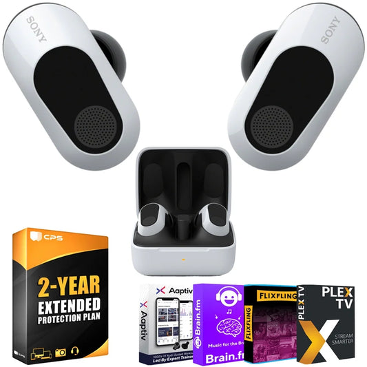 2 Noise Bundle Software Pack Cancelling Earbuds, WFG700N/W Essentials INZONE with Sony Audio CPS Protection White Wireless Buds Truly YR and Enhanced Gaming