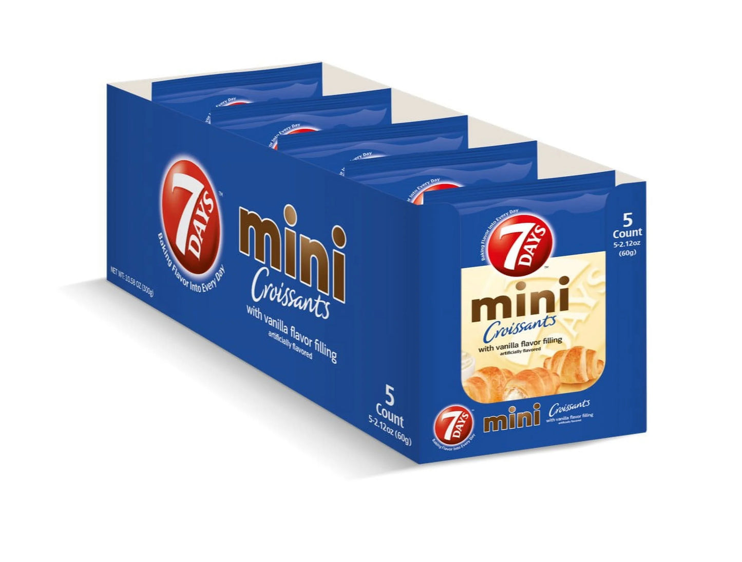 Mini 7Days (Pack 8) oz 6.53 Vanilla, of Bag Croissants,