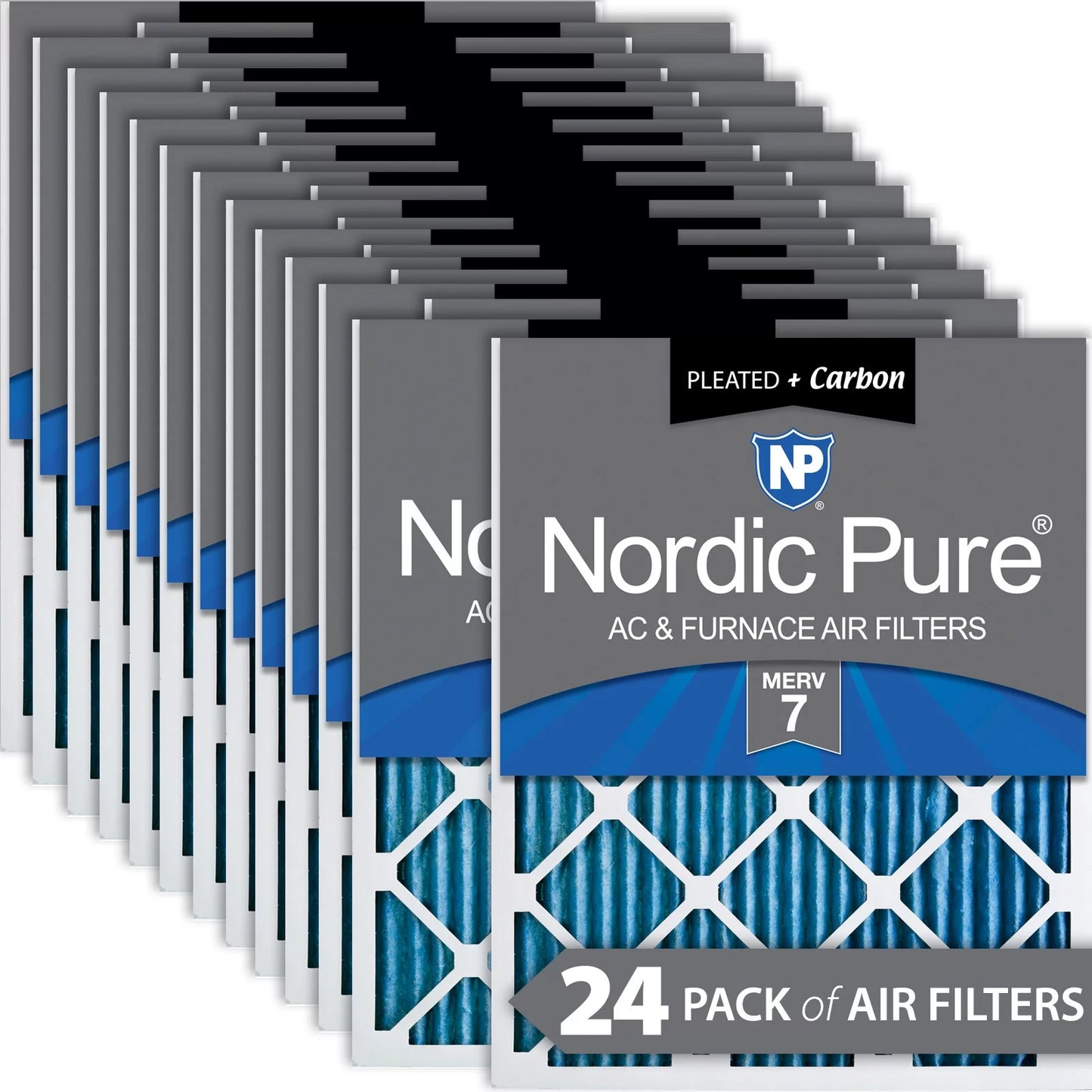 18x18x1 Filters Pack Air (17_3/4x17_3/4) 24 Pleated Carbon MERV Plus 7