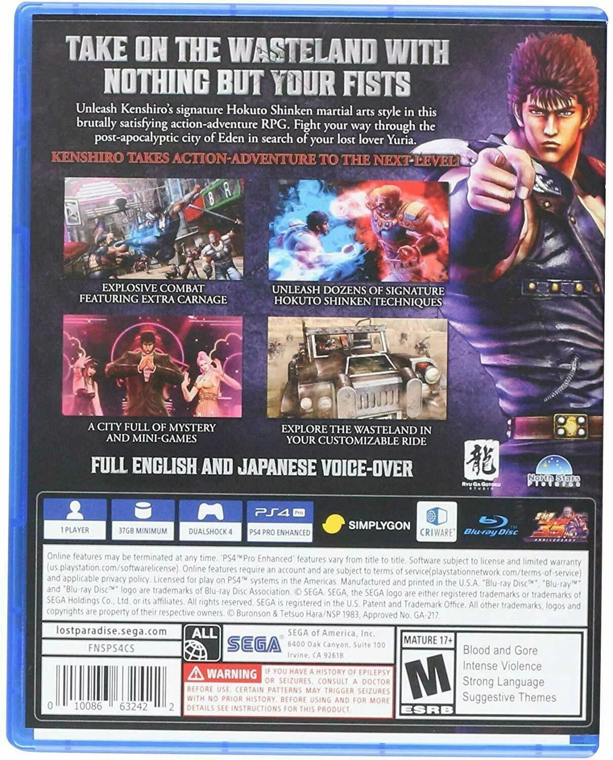 4 Fist of Lost the [Action Star: North RPG] PlayStation Sony Paradise PS4 NEW