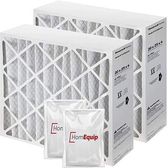 (2 Filters, Filter Media Pack) 20x25x4 11 Filter with Furnace Air Merv FC100A1037 Bag Disposal Homequip Replacement Honeywell