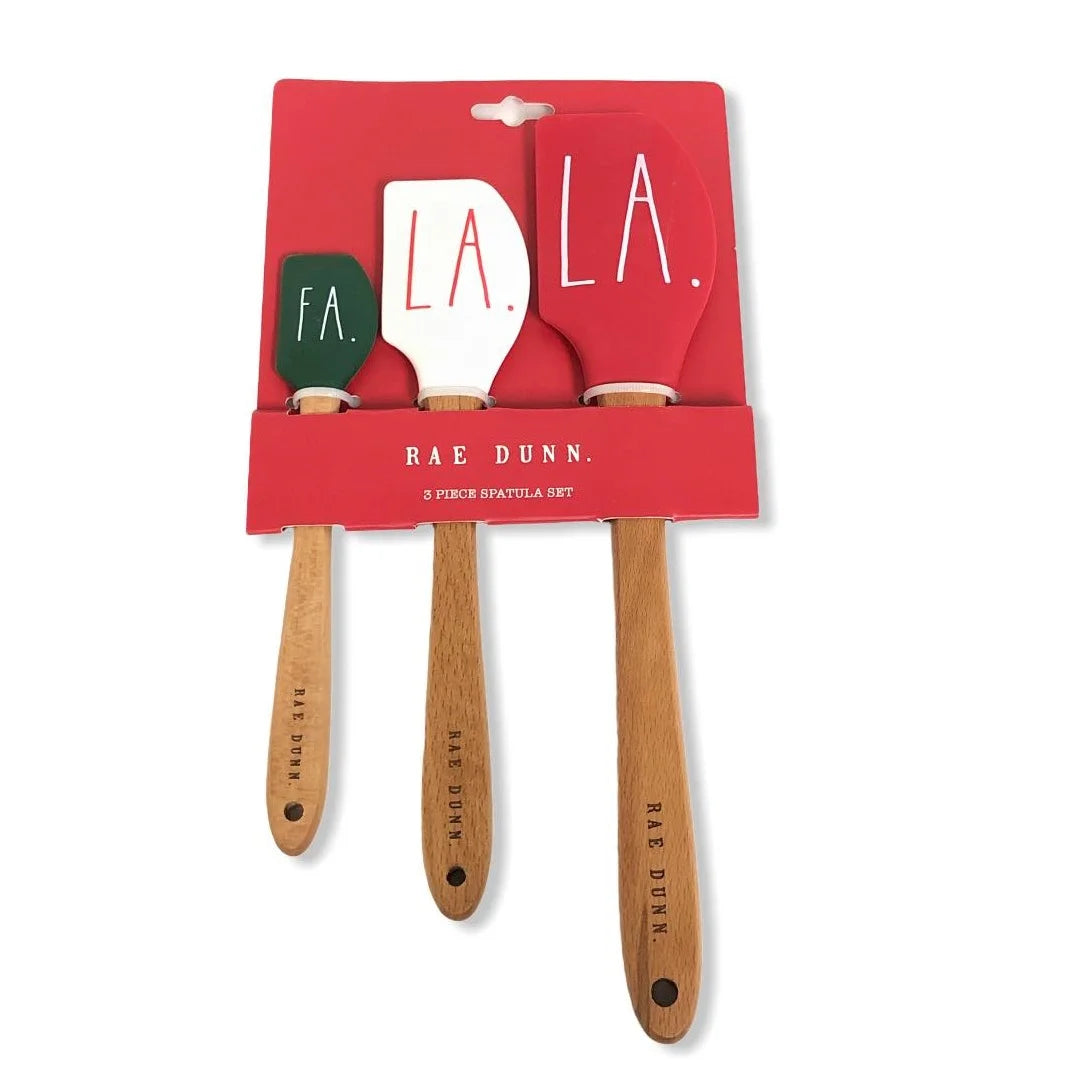 Wood LL Set Handles LA.” Dunn Letter Rae Silicone “FA. Spatula LA. 3 Hard Spatula with Pc.