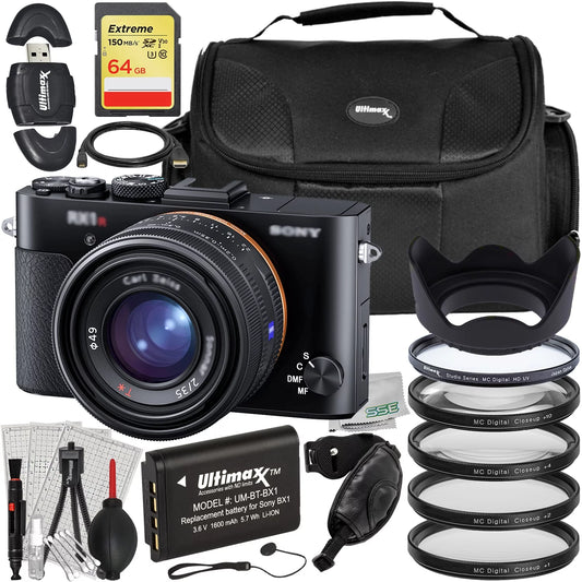 Replacement Battery & Camera Advanced Digital Bundle 1x DSC-RX1R Sony Much Ultimaxx Card, Memory (28pc - 64GB II Bundle) Includes: Extreme Cyber-shot More