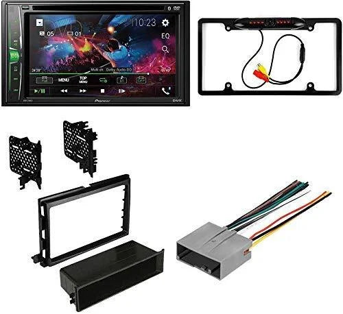 Kit/in-Dash DIN 6.2" Stereo Bluetooth/Backup Car with Bundle for Pioneer Receiver W/ AM/FM Ford 2005-2007 Camera/Installation AVH-241EX DVD/CD Media Digital Double KIT4716 Touchscreen Focus