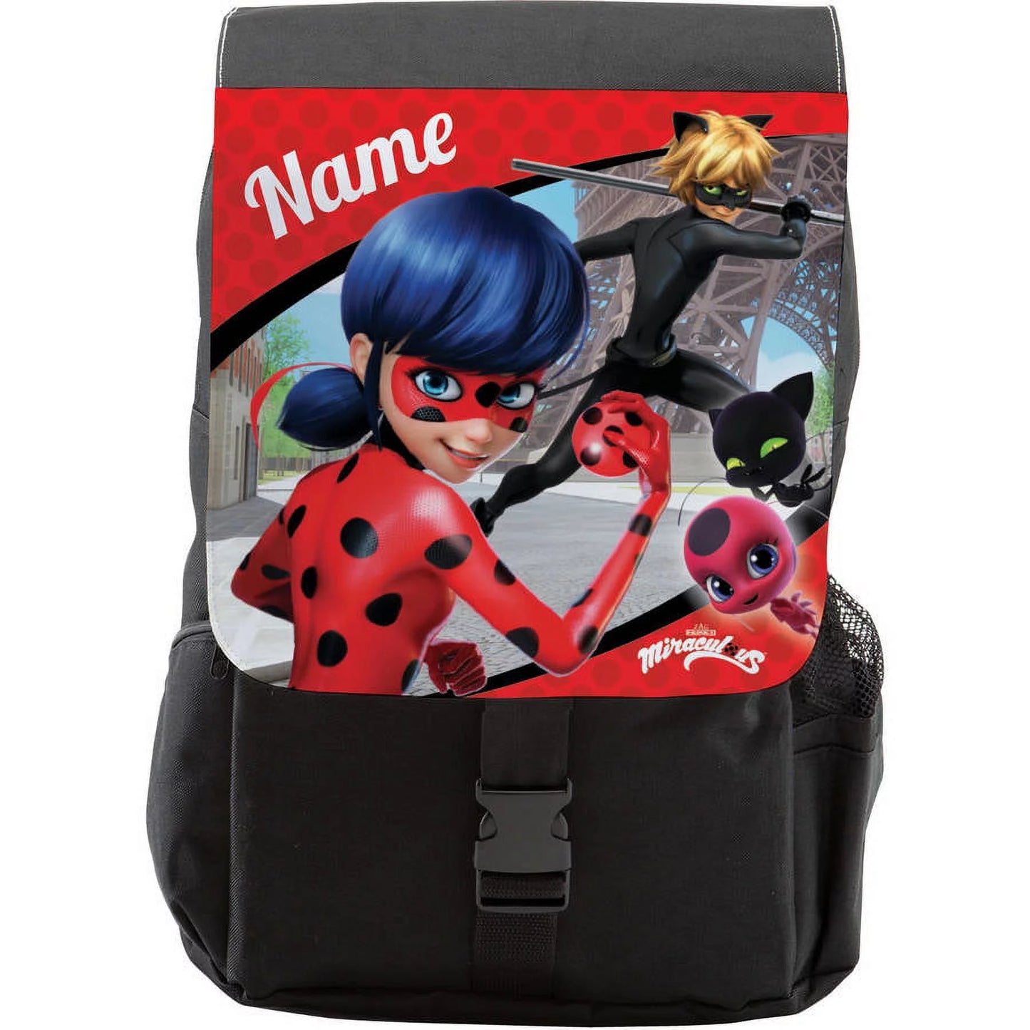 On Silver Spots Backpack, Claws Miraculous Personalized Out