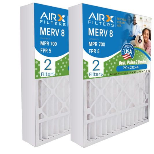 Premium by 8 FILTERS AIRX 700 WICKED CLEAN Filter Made Pack & USA FPR MERV Filter Comparable AC 20x20x4 2 to Air MPR HVAC Furnace AIR. 5 20x20x4 Filters