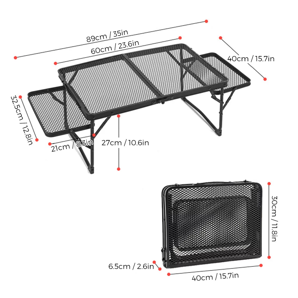 Camping Food Prep Cooking Station, Dining Picnic Table, Portable Gear Table, Anself Folding