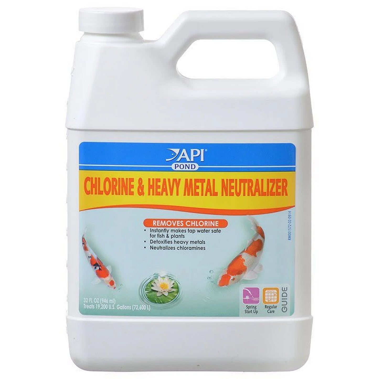 19,200 [Pond, PondCare 32 Treatments] & Heavy Chlorine Water Metal Neutralizer (Treats Gallons) oz