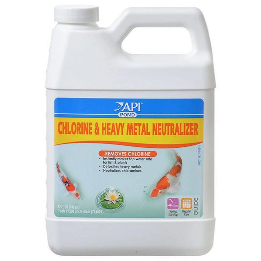 19,200 [Pond, PondCare 32 Treatments] & Heavy Chlorine Water Metal Neutralizer (Treats Gallons) oz