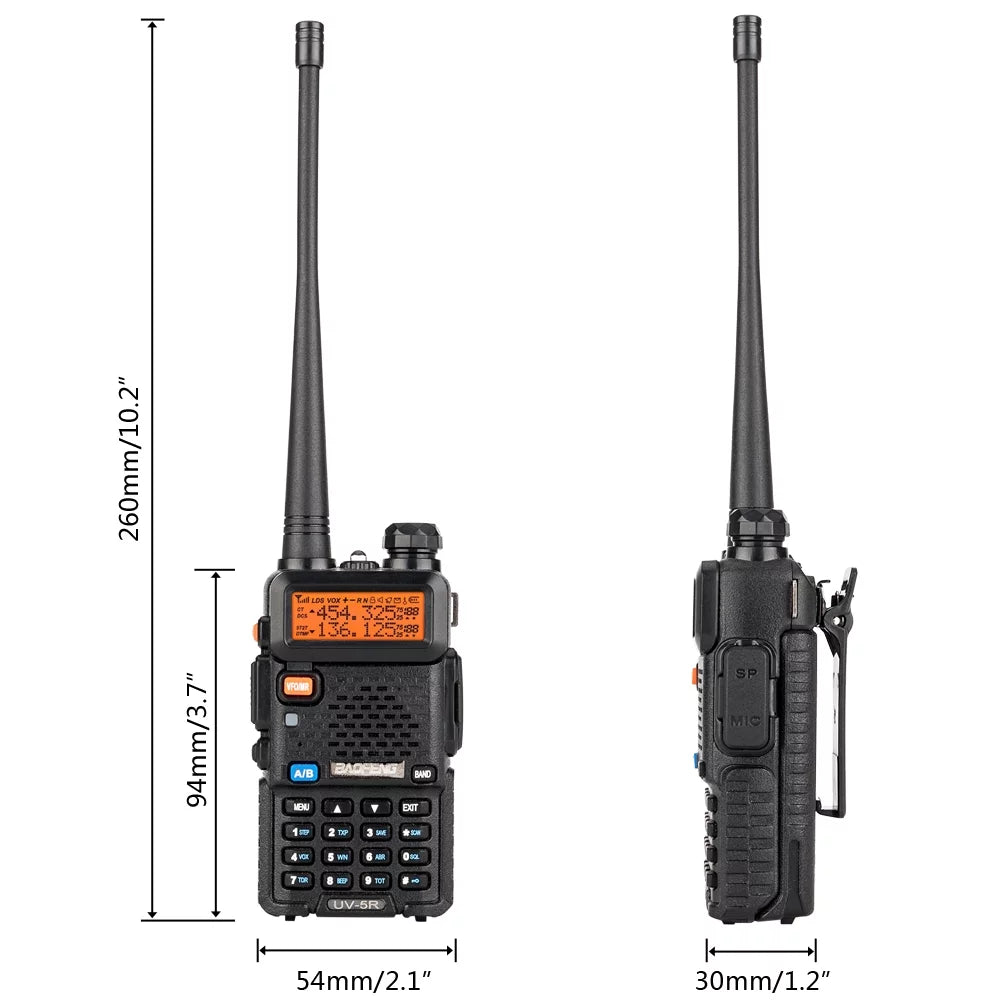 5W mAh Walkie Radio Band UV-5R two Dual FM RF 1800 Talkie UBesGoo Ham Radio Way Baofeng