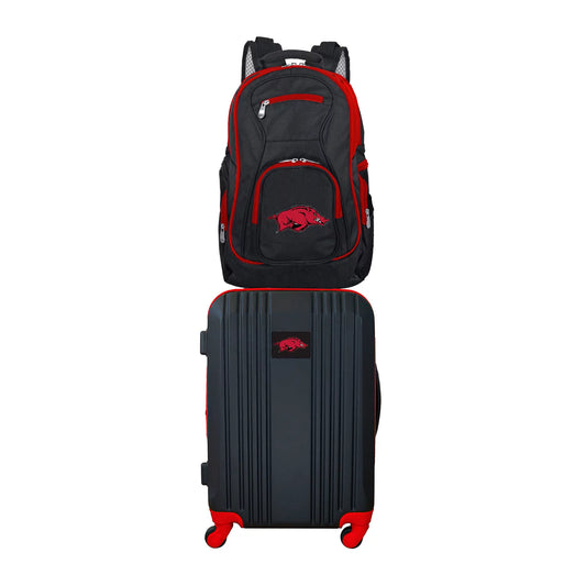 NCAA and Arkansas Backpack Razorbacks 2-Piece Set Luggage