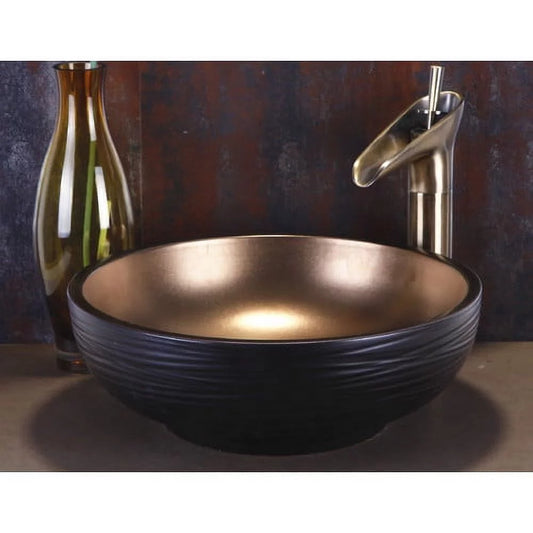 Ceramic USA Vessel Bathroom Dawn Circular Sink