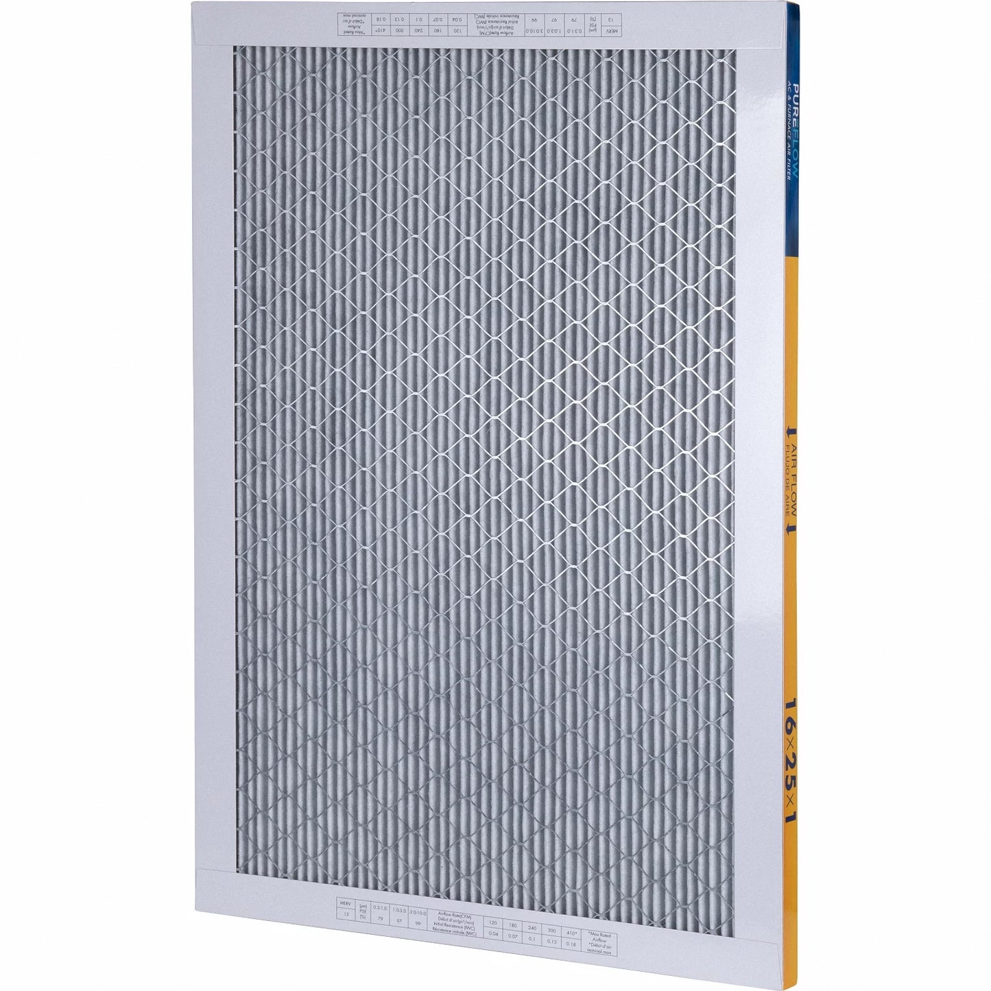 Layers 4 with 16x25x1, Furnace Filtration Filter Home Advanced Technology, PureFlow, MERV-13 of Pack-of-2 Air